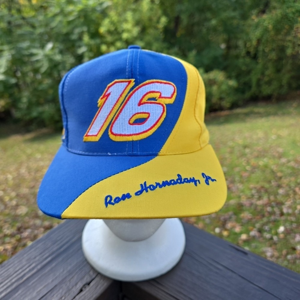 Vintage Nascar Napa Ron Harnaday Jr.‎ Hat Autograph #16 Big Embroidered 90's Y2K